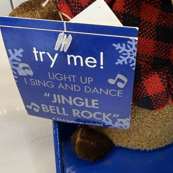 Vtg Dan Dee Reindeer Moose Plush Plays Jingle Bell Rock Melody Toy Sings Dances - Picture 11 of 16